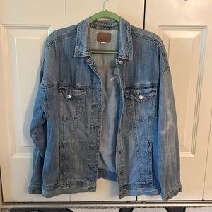 American Eagle denim jacket with back patch